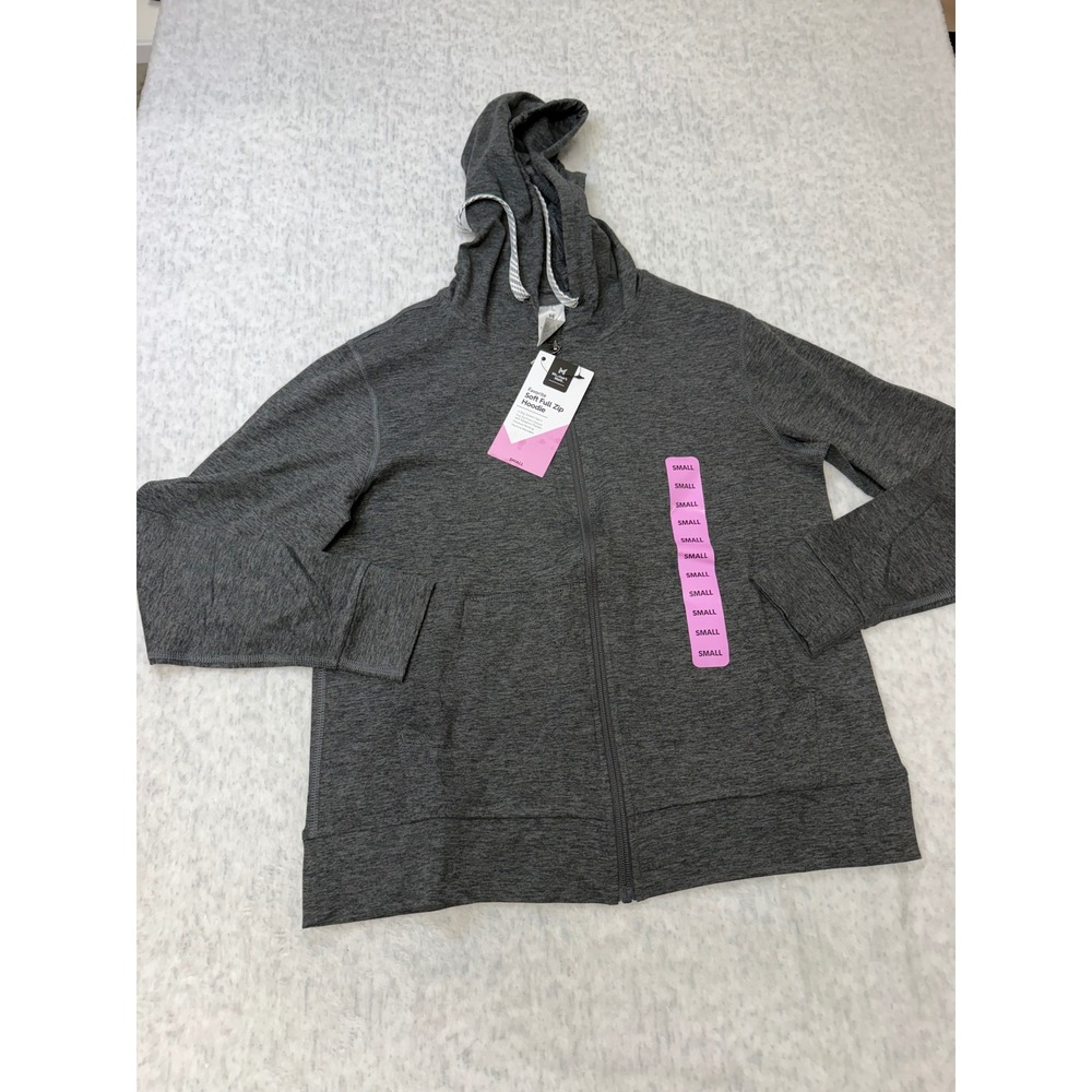 Members Mark Womens Favorite Soft Full Zip Hoodie Gray Heather Small NWT